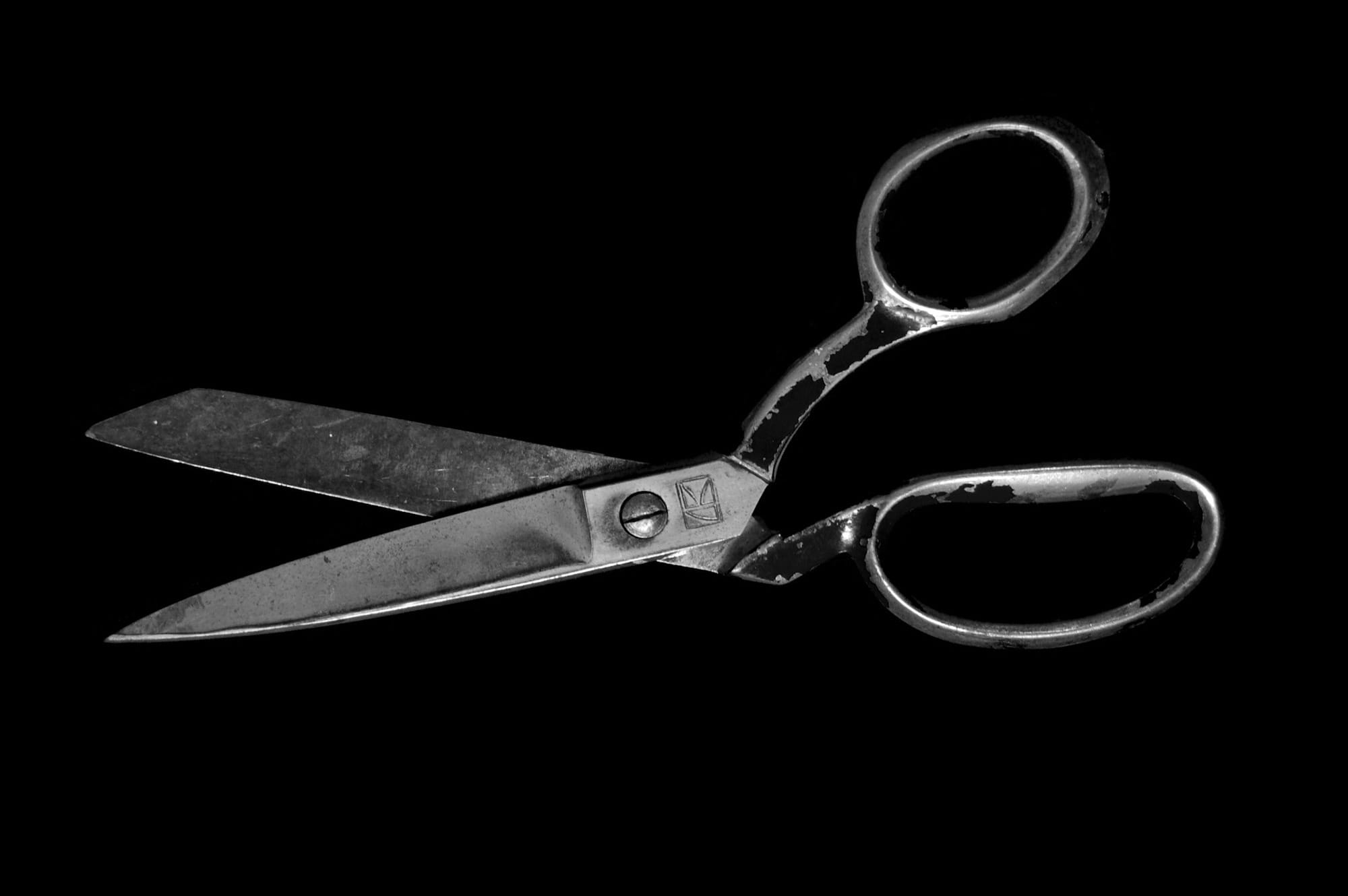 gray steel scissors